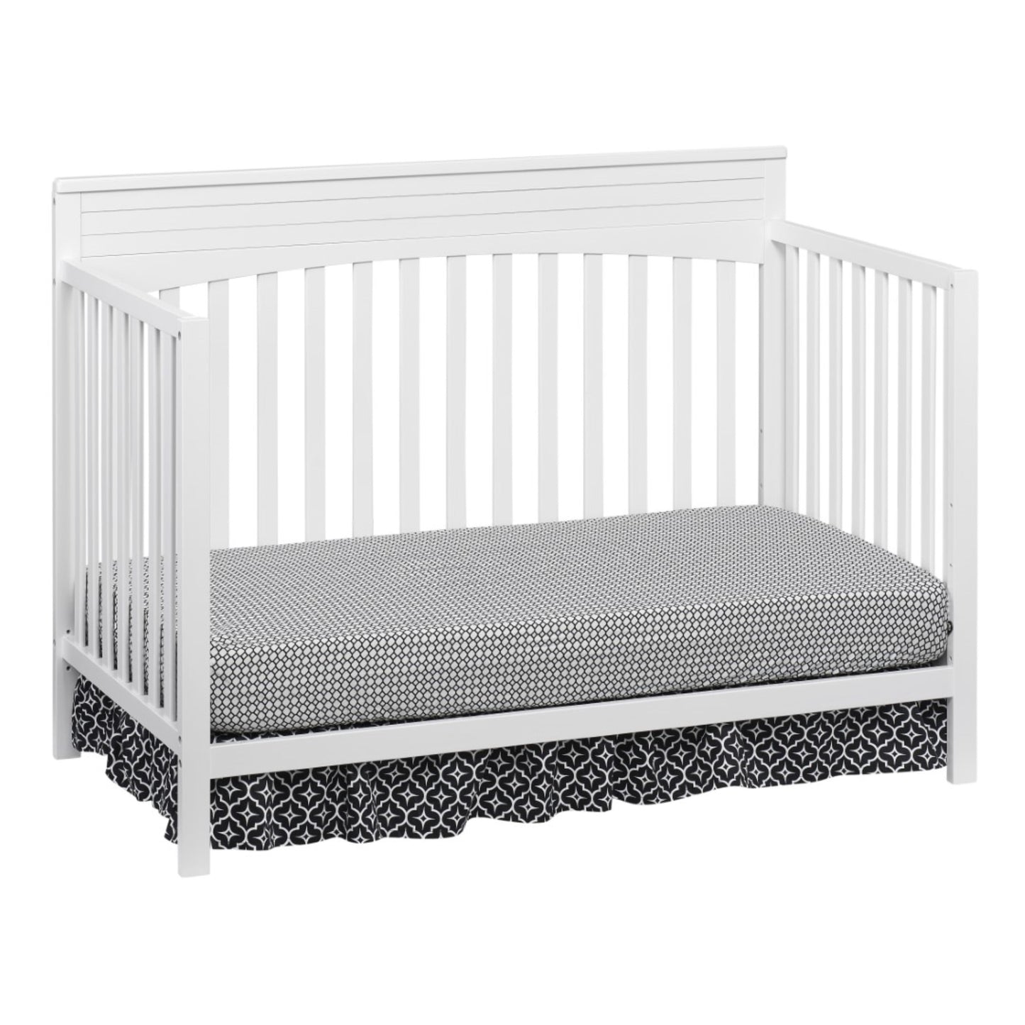 Harper 4-In-1 Convertible Crib, Snow White, GREENGUARD Gold Certified, Wooden Crib