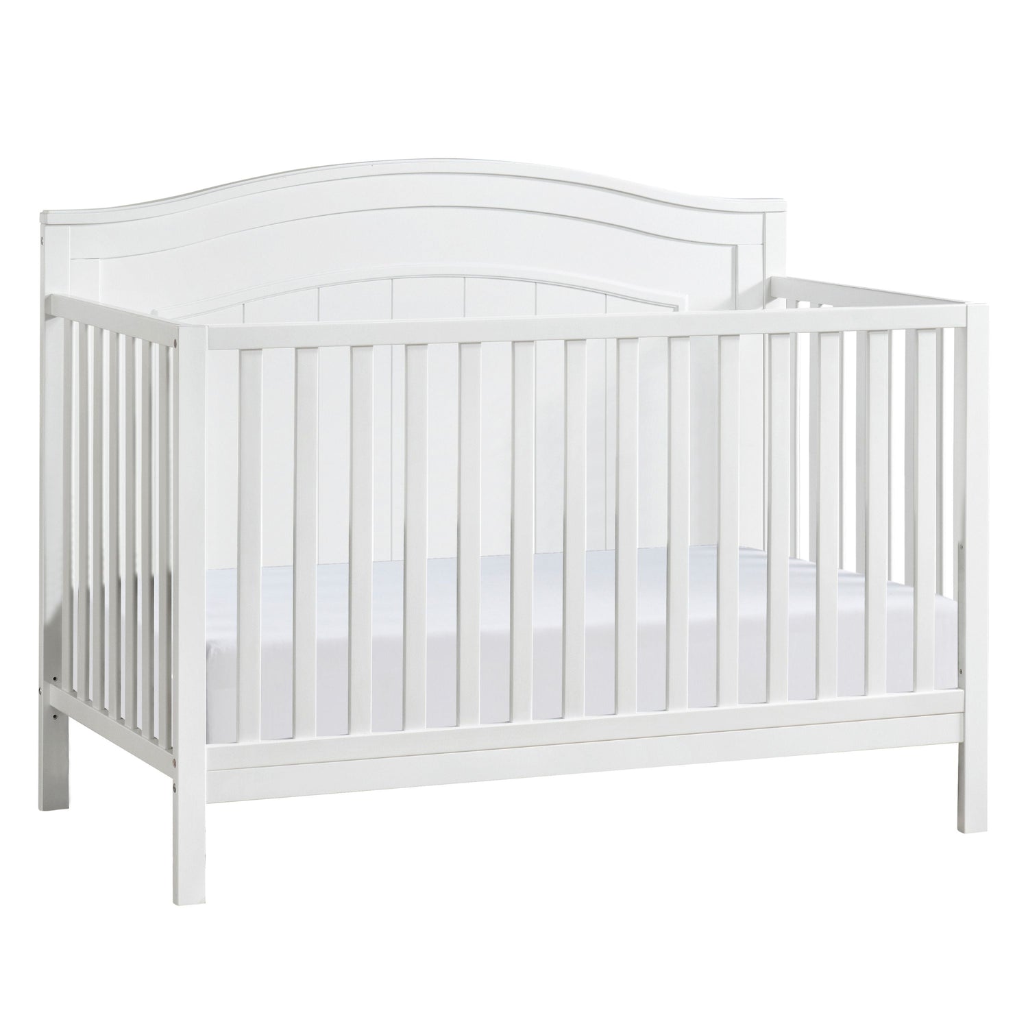 North Bay 4-In-1 Convertible Crib, Snow White, GREENGUARD Gold Certified, Wooden Crib