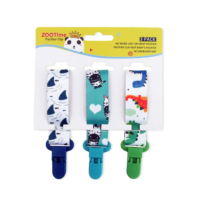 3 Pcs/Set Baby Pacifier Clips Pacifier Chain Dummy Clip Nipple Holder for Nipples Children Pacifier Clip Soother Holder Attache