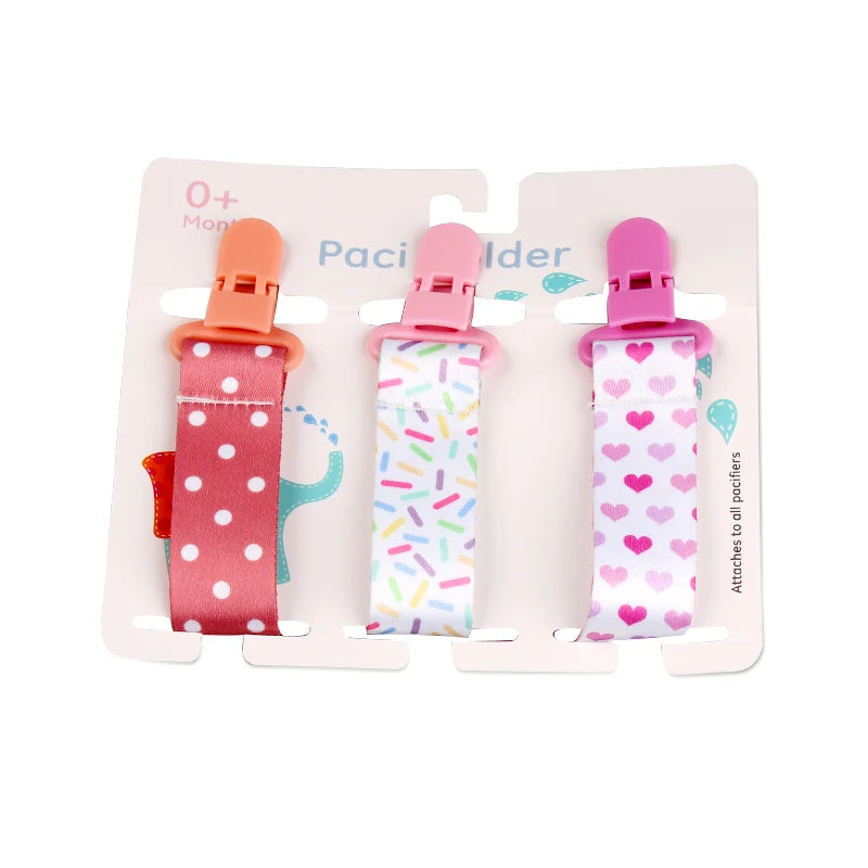 3 Pcs/Set Baby Pacifier Clips Pacifier Chain Dummy Clip Nipple Holder for Nipples Children Pacifier Clip Soother Holder Attache