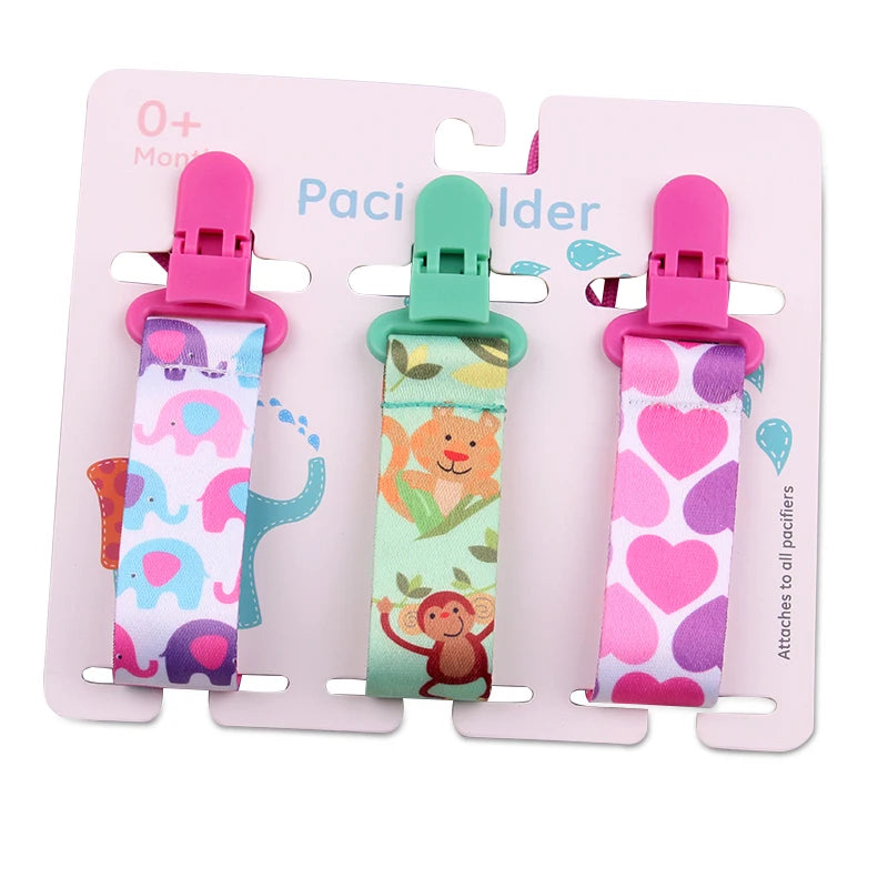 3 Pcs/Set Baby Pacifier Clips Pacifier Chain Dummy Clip Nipple Holder for Nipples Children Pacifier Clip Soother Holder Attache