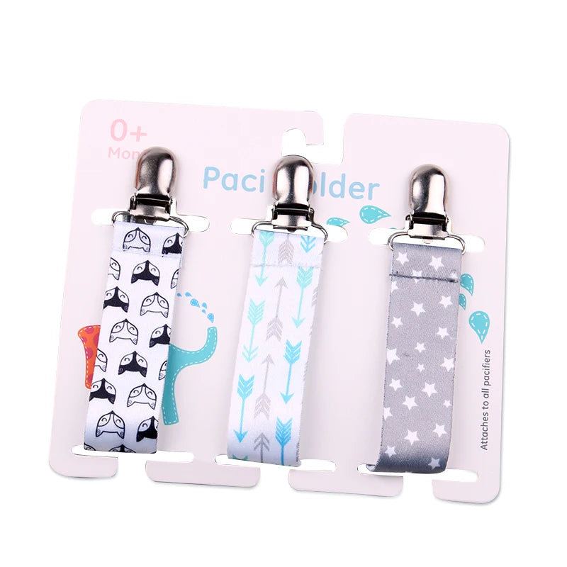 3 Pcs/Set Baby Pacifier Clips Pacifier Chain Dummy Clip Nipple Holder for Nipples Children Pacifier Clip Soother Holder Attache