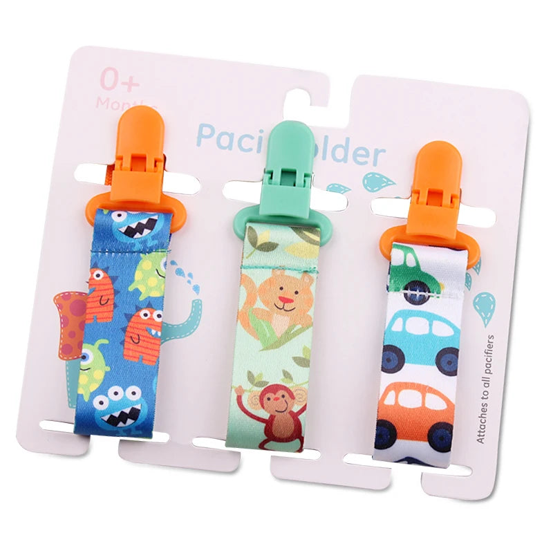3 Pcs/Set Baby Pacifier Clips Pacifier Chain Dummy Clip Nipple Holder for Nipples Children Pacifier Clip Soother Holder Attache