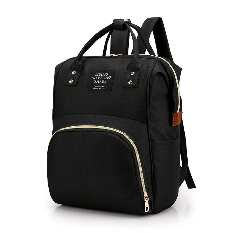 Large Capacity Canvas Mummy Bag Multifunctional Baby Bottle Thermal Insulation Travel Storage Bag Fashion Mummy Bag Hanging Bag