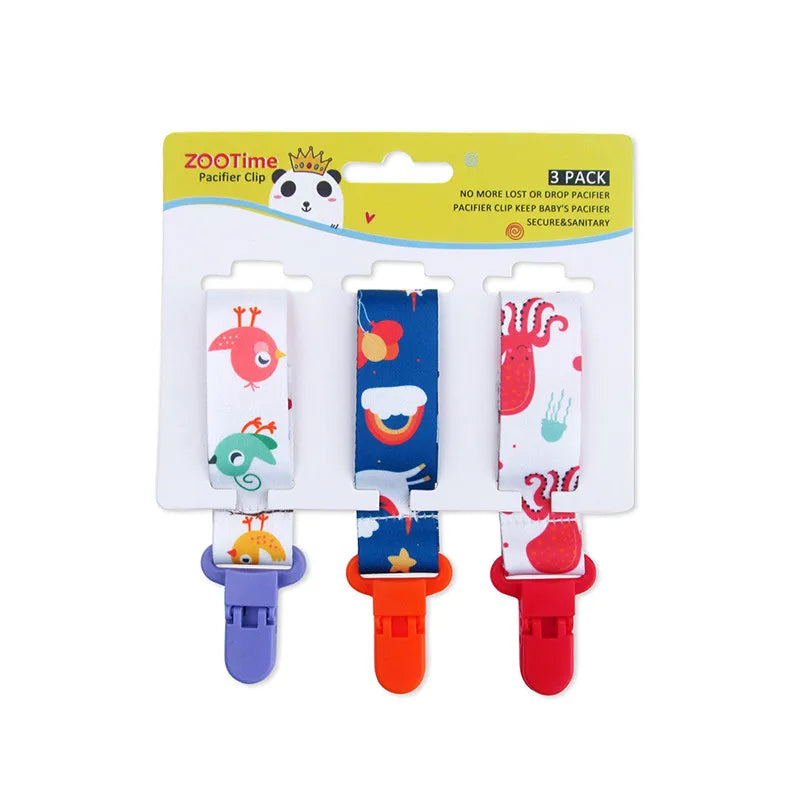 3 Pcs/Set Baby Pacifier Clips Pacifier Chain Dummy Clip Nipple Holder for Nipples Children Pacifier Clip Soother Holder Attache