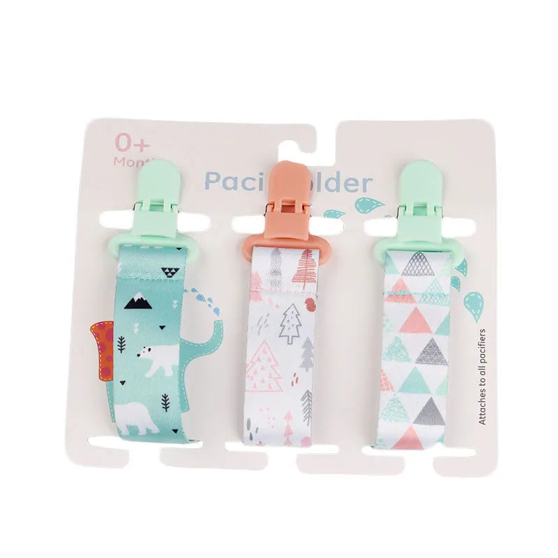 3 Pcs/Set Baby Pacifier Clips Pacifier Chain Dummy Clip Nipple Holder for Nipples Children Pacifier Clip Soother Holder Attache