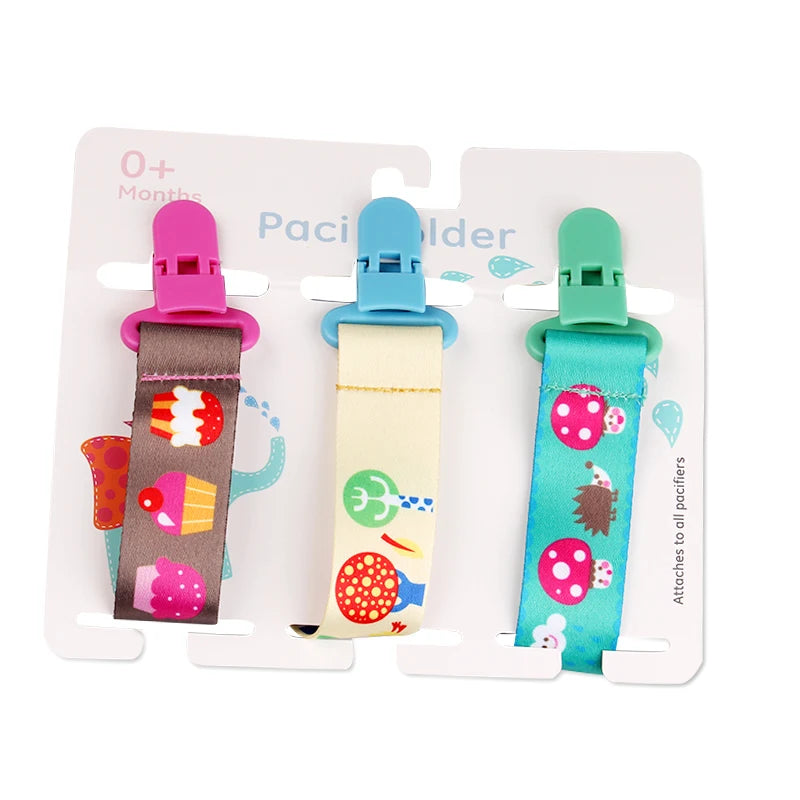 3 Pcs/Set Baby Pacifier Clips Pacifier Chain Dummy Clip Nipple Holder for Nipples Children Pacifier Clip Soother Holder Attache