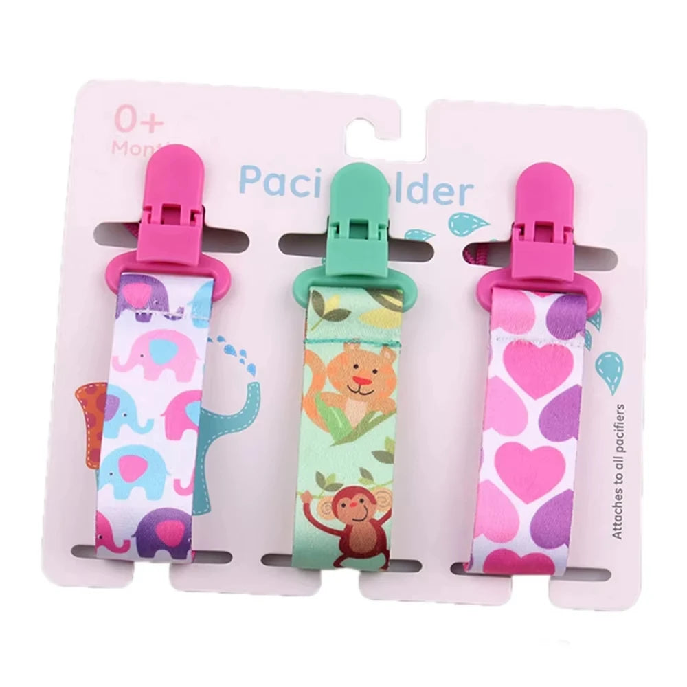 3 Pcs/Set Baby Pacifier Clips Pacifier Chain Dummy Clip Nipple Holder for Nipples Children Pacifier Clip Soother Holder Attache