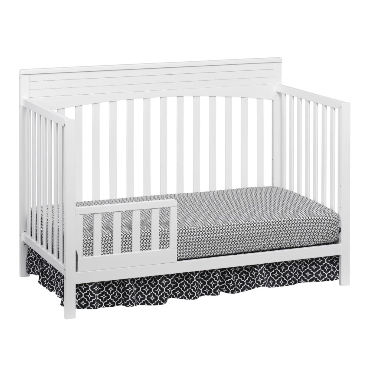Harper 4-In-1 Convertible Crib, Snow White, GREENGUARD Gold Certified, Wooden Crib