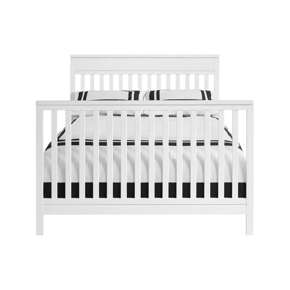 Castle Hill 4-In-1 Convertible Crib, Barn White, GREENGUARD Gold Certified, Wooden Crib