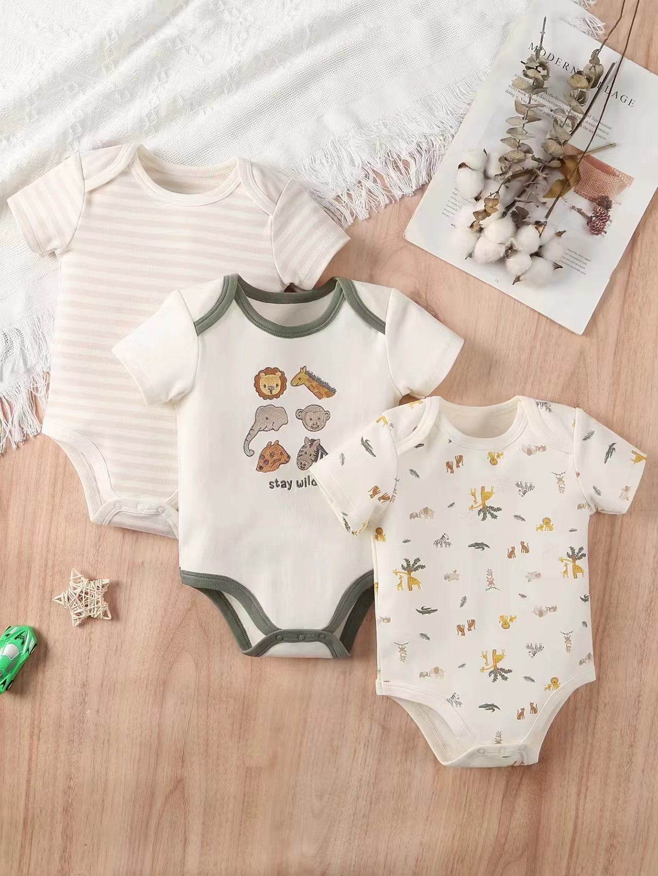 Ultra-Soft 100% Cotton Baby in 12 Vibrant Colors: Perfect for Playtime & Sleep Infant Rompers