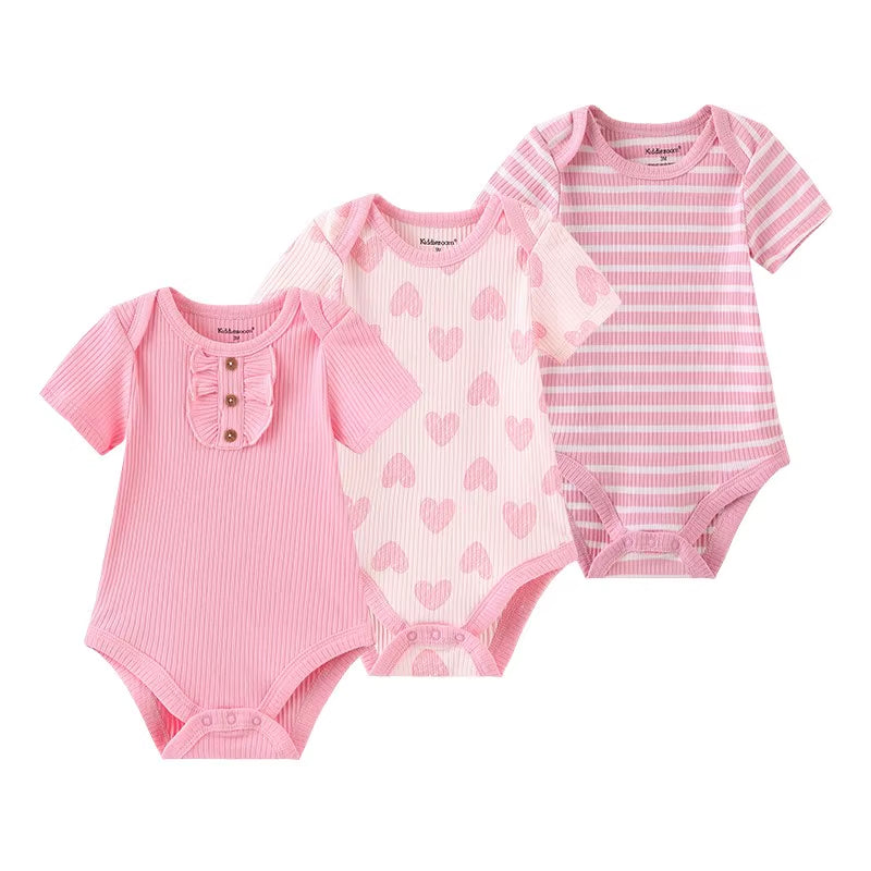 3Pcs/Set Newborn Baby Onesie Baby Romper Clothes Baby Summer Clothes