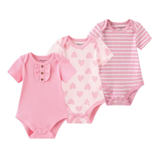 3Pcs/Set Newborn Baby Onesie Baby Romper Clothes Baby Summer Clothes
