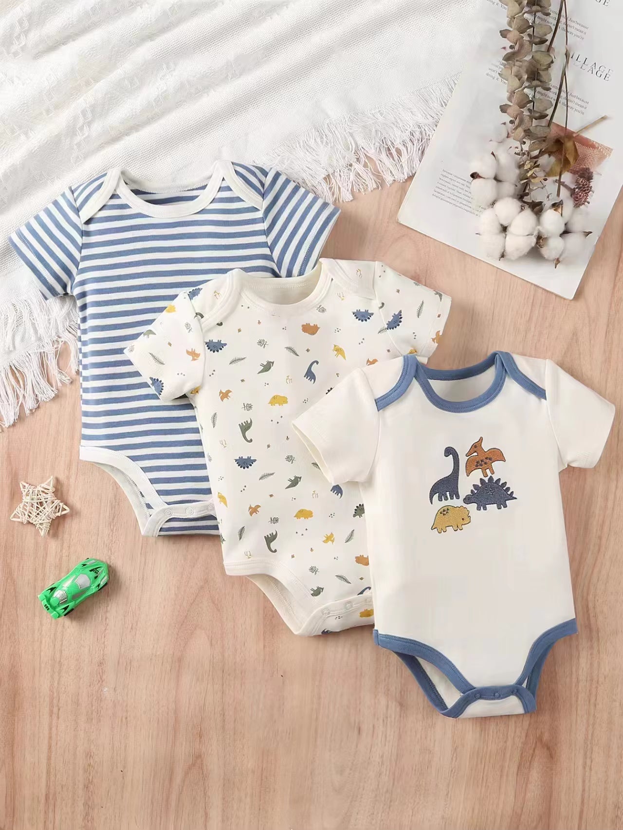 Ultra-Soft 100% Cotton Baby in 12 Vibrant Colors: Perfect for Playtime & Sleep Infant Rompers