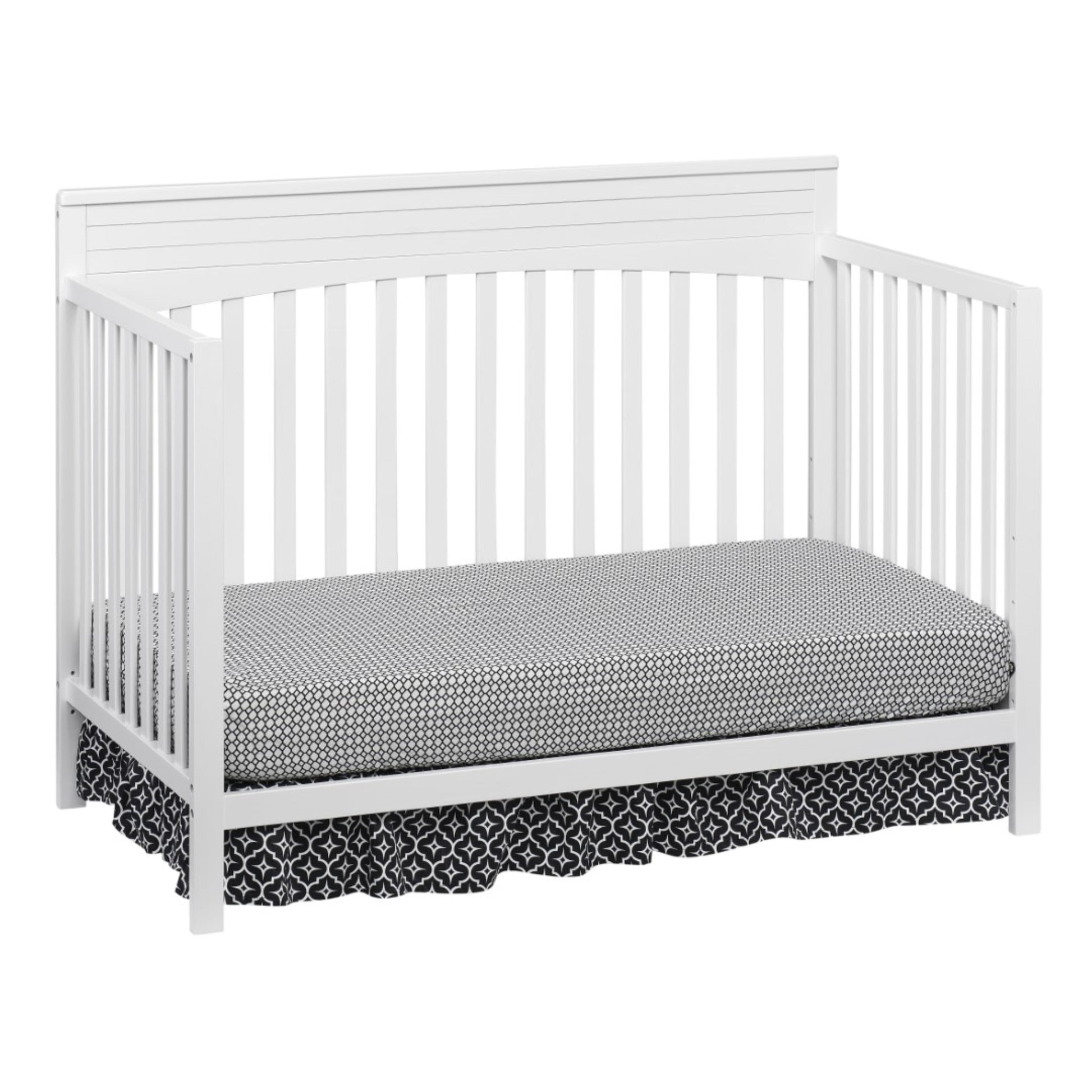 Harper 4-In-1 Convertible Crib, Snow White, GREENGUARD Gold Certified, Wooden Crib
