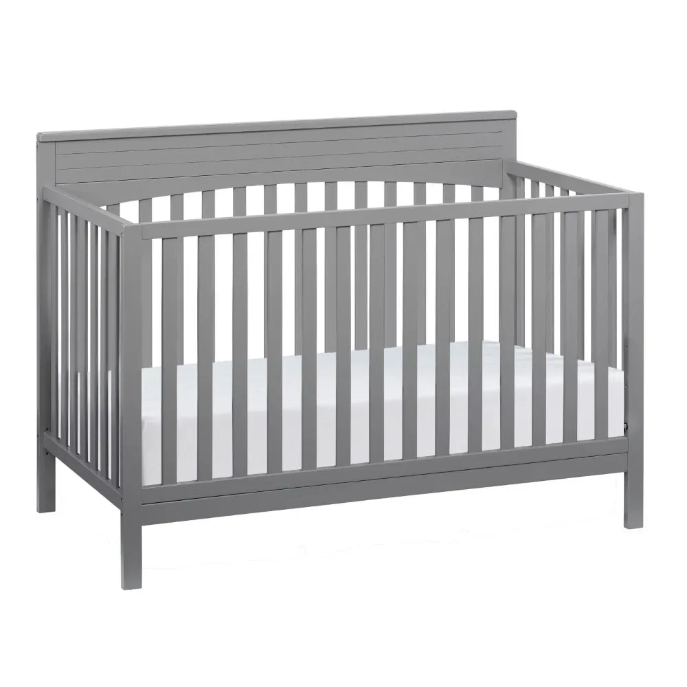 4-In-1 Convertible Crib, Dove Gray, GREENGUARD Gold Certified, Wooden Crib