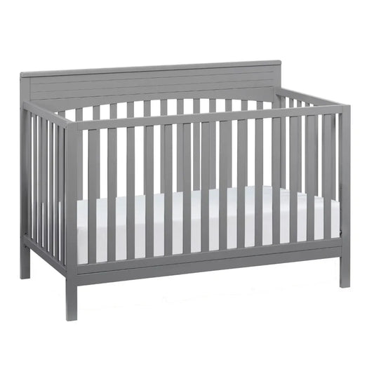 4-In-1 Convertible Crib, Dove Gray, GREENGUARD Gold Certified, Wooden Crib