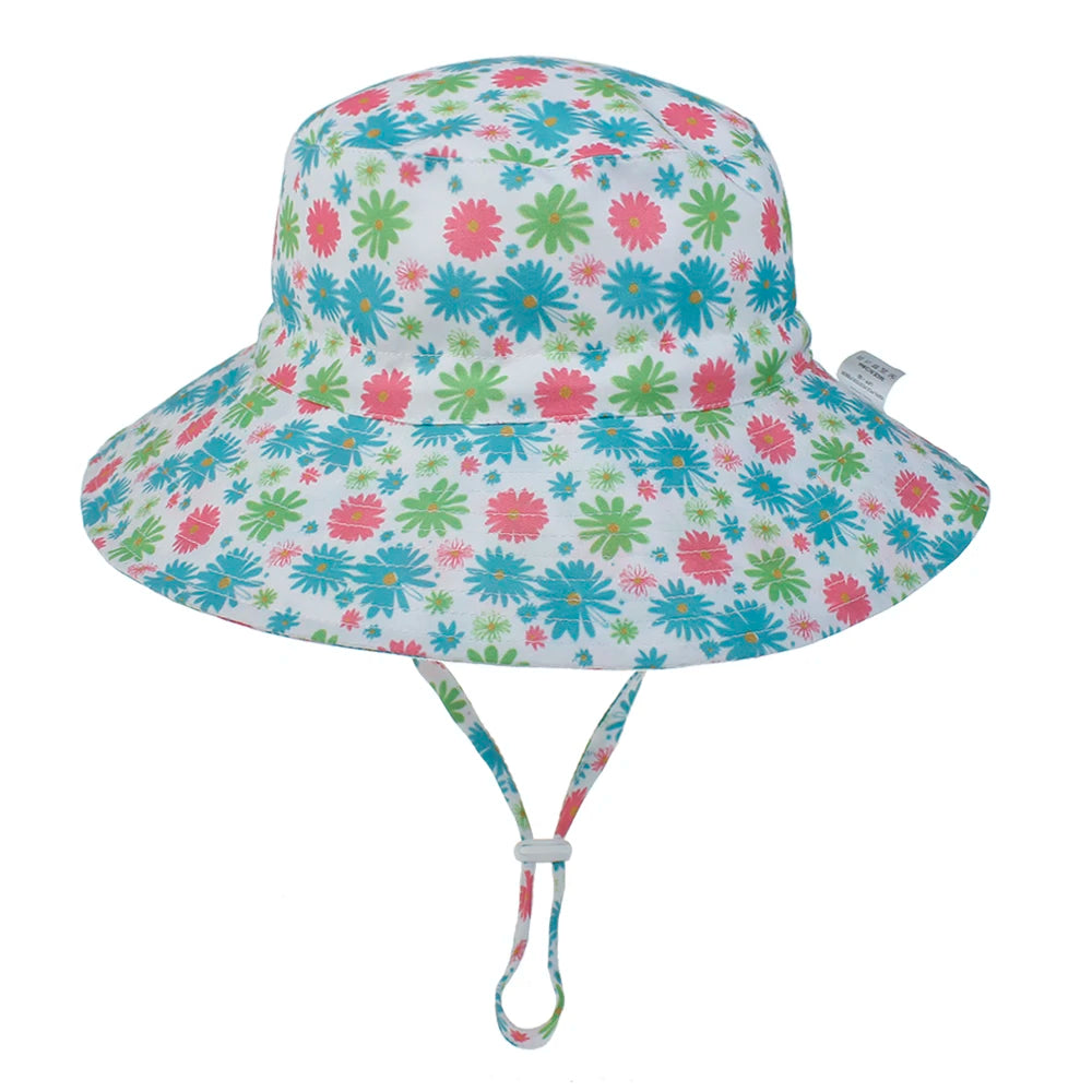Summer Baby Sun Cap Baby Sun Hat for Girls and Boys Outdoor Neck Ear Cover anti UV Kids Beach Caps Bucket Cap 0-8 Years