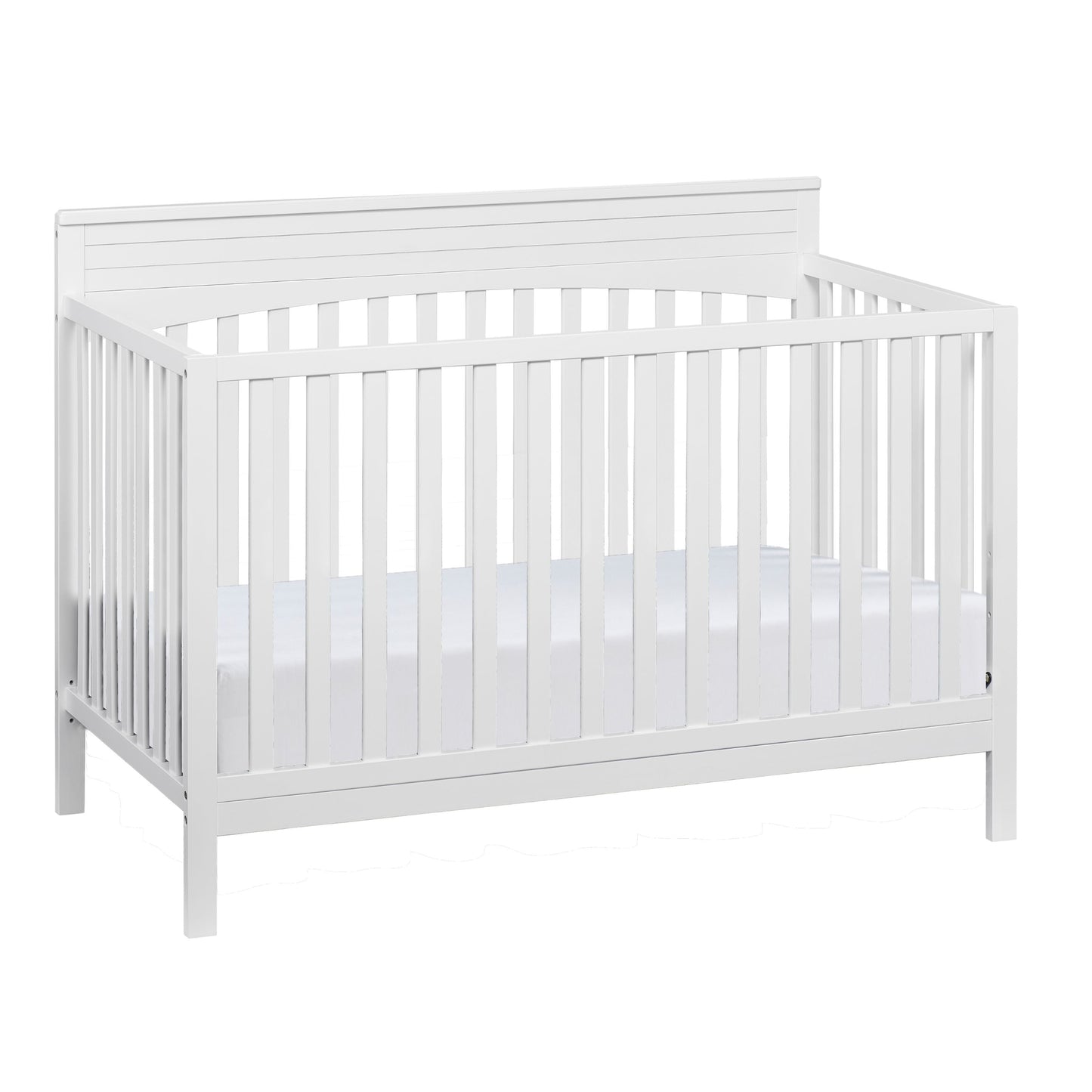 Harper 4-In-1 Convertible Crib, Snow White, GREENGUARD Gold Certified, Wooden Crib