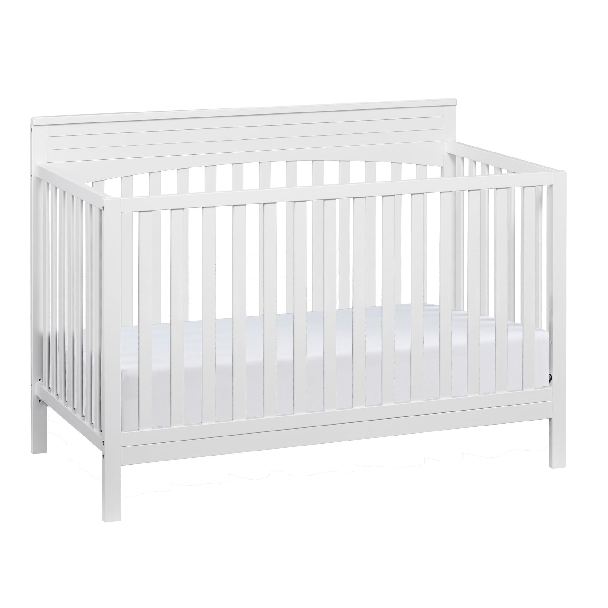 Harper 4-In-1 Convertible Crib, Snow White, GREENGUARD Gold Certified, Wooden Crib