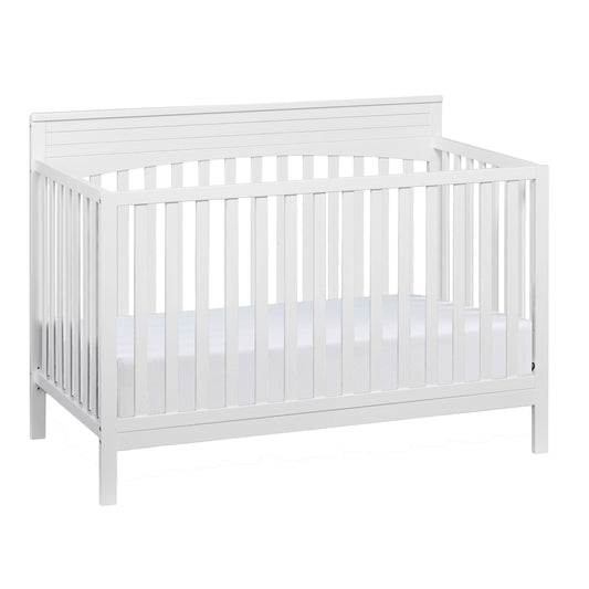 Harper 4-In-1 Convertible Crib, Snow White, GREENGUARD Gold Certified, Wooden Crib