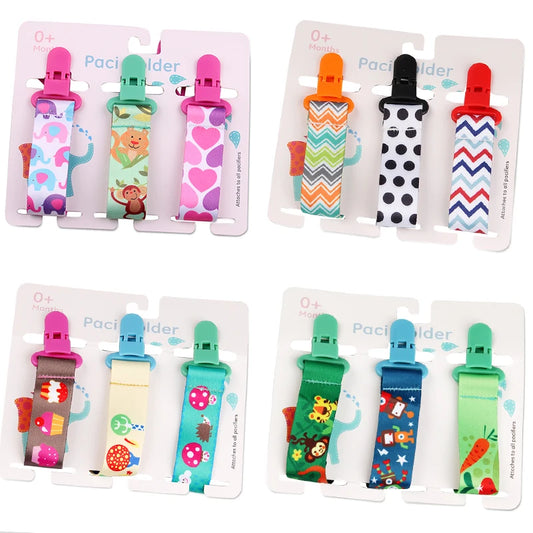3 Pcs/Set Baby Pacifier Clips Pacifier Chain Dummy Clip Nipple Holder for Nipples Children Pacifier Clip Soother Holder Attache