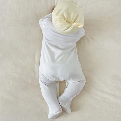 Baby Set Newborn Baby Boy Girl Clothing 100% Cotton Long Sleeved Solid Color Rompers Hat Bib Suit 0-3 Months Infant Products