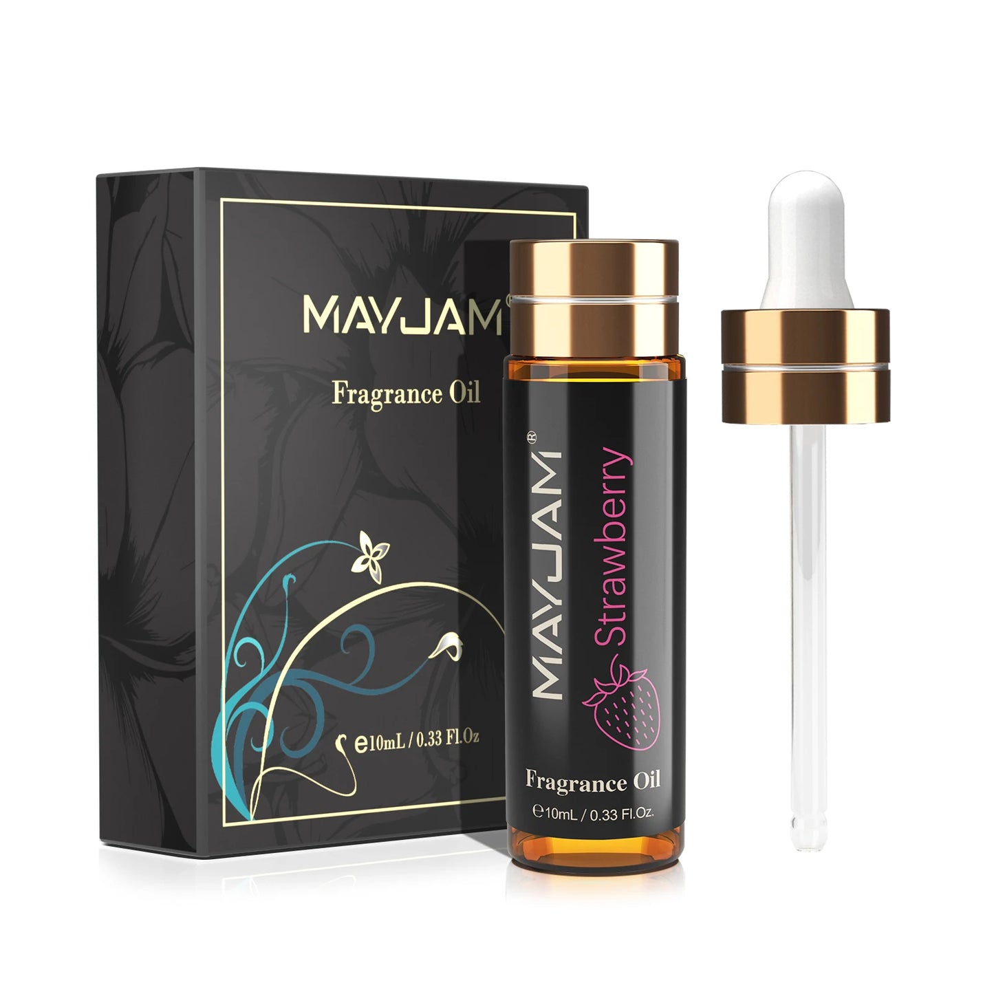 10ML Fragrance Oil with Dropper Strawberry Coconut Cherry Orange Blossom Aroma Oil for Women and Men'S - One Unit