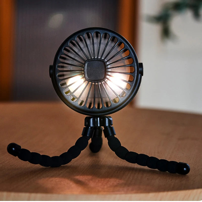 Fan for Cart Stroller Fans Portable Outdoor Fan Clip on for Baby 600Mah USB Rechargeable Handheld Electric Fan for Home 3 Speeds