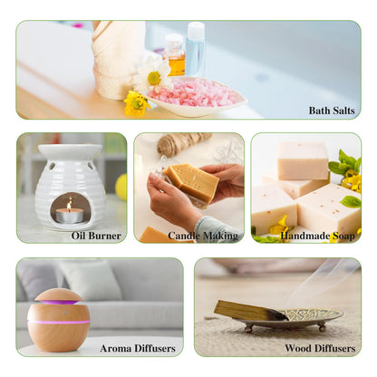 100Ml Eucalyptus Essential Oil for Skin Lavender Vanilla Jasmine Lemon Bergamot Aroma Oil for Aromatherapy Candle Making