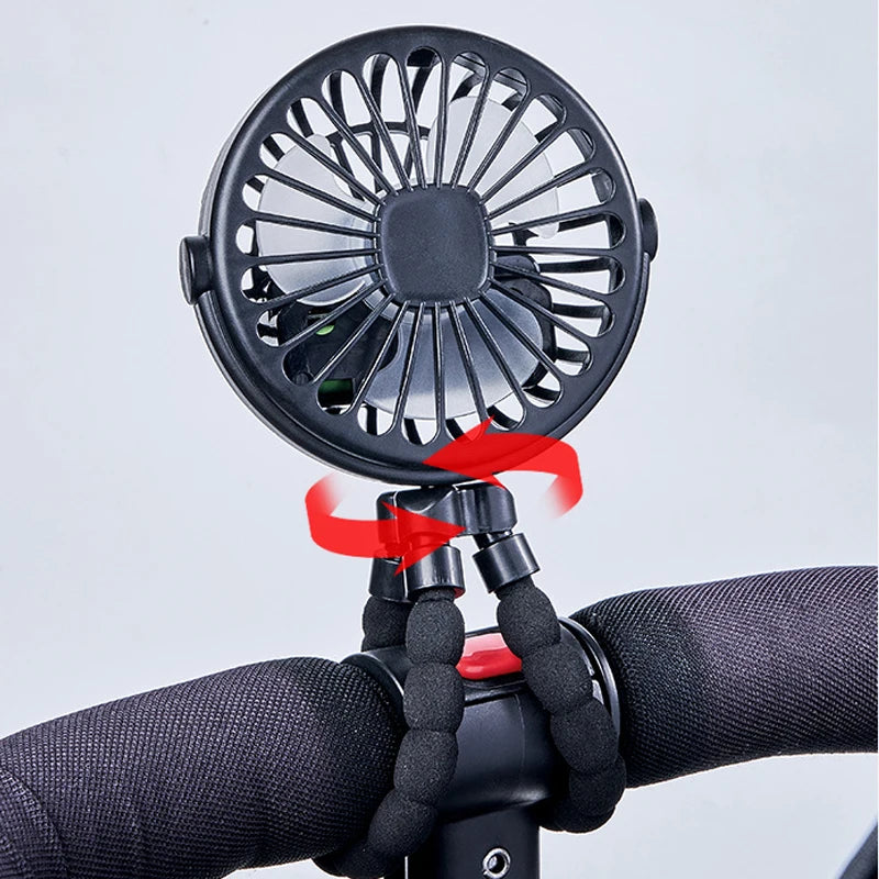 Fan for Cart Stroller Fans Portable Outdoor Fan Clip on for Baby 600Mah USB Rechargeable Handheld Electric Fan for Home 3 Speeds