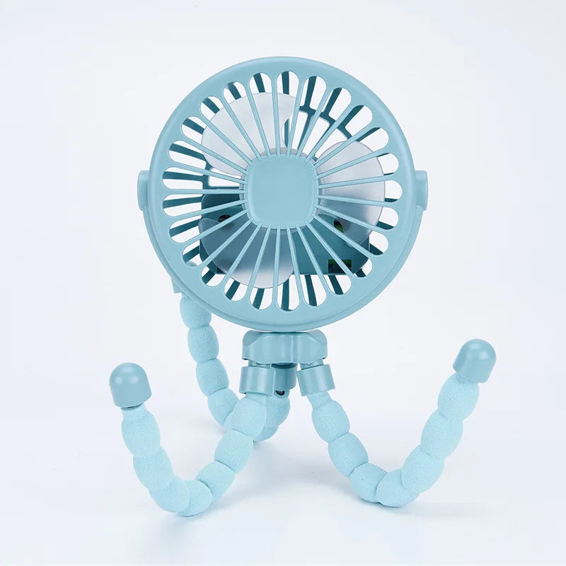 Fan for Cart Stroller Fans Portable Outdoor Fan Clip on for Baby 600Mah USB Rechargeable Handheld Electric Fan for Home 3 Speeds