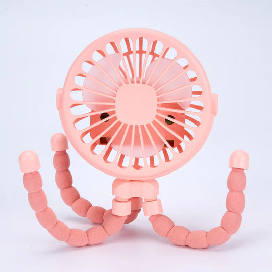 Fan for Cart Stroller Fans Portable Outdoor Fan Clip on for Baby 600Mah USB Rechargeable Handheld Electric Fan for Home 3 Speeds