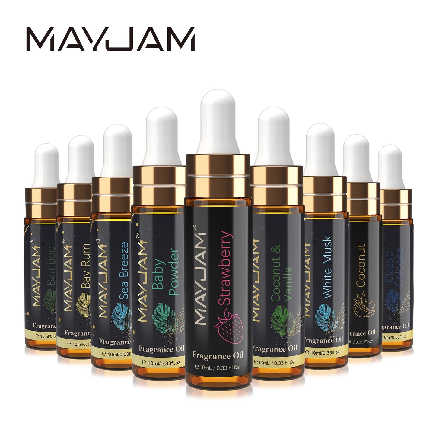 10ML Fragrance Oil with Dropper Strawberry Coconut Cherry Orange Blossom Aroma Oil for Women and Men'S - One Unit