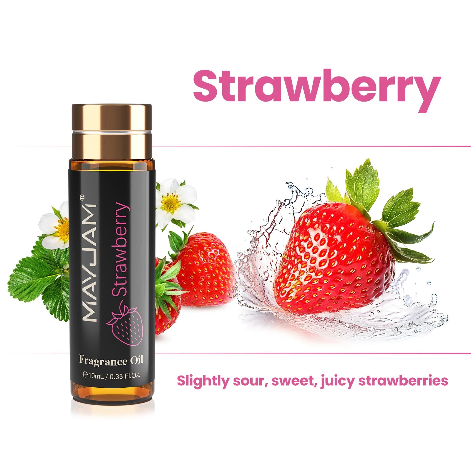 10ML Fragrance Oil with Dropper Strawberry Coconut Cherry Orange Blossom Aroma Oil for Women and Men'S - One Unit