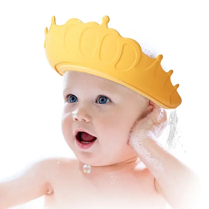 Silicone Shampoo Cap for Newborns and Kids, Adjustable and Resizable Shower Hat with Ear Protection and Visor for Safe Bathing