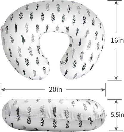 ALVABABY Nursing Pillow Cover Slipcover,Soft and Comfortable,Feathers Design,Maternity Breastfeeding Newborn Infant Feeding Cushion Cover ZT01