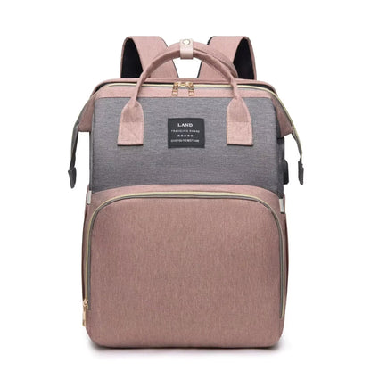Mommy Bag Lightweight Portable Folding Crib Bed Large-Capacity Travel Maternity Bags Baby Backpack Female Mommy Outting Bag Gift