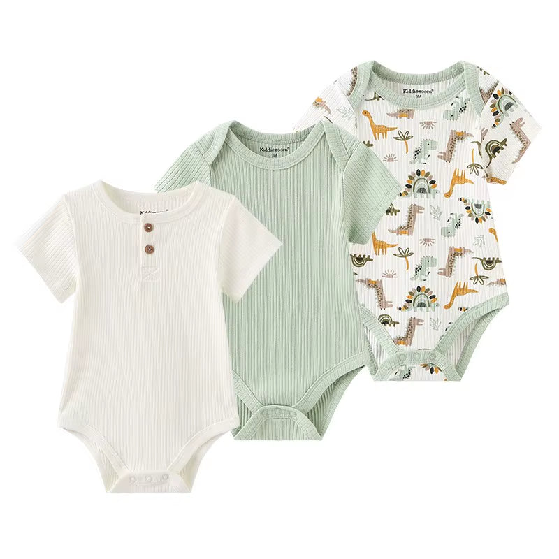 3Pcs/Set Newborn Baby Onesie Baby Romper Clothes Baby Summer Clothes