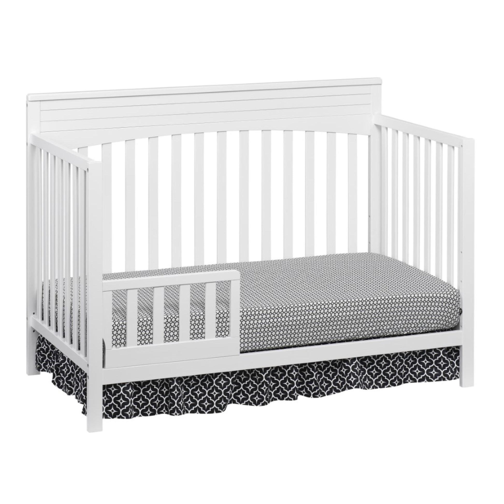 Harper 4-In-1 Convertible Crib, Snow White, GREENGUARD Gold Certified, Wooden Crib