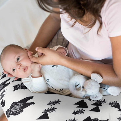 Vextronic Nursing Pillow Cover 2 Pack Nursing Pillow Slipcovers for Breastfeeding Moms, Ultra-Soft Fit Standard Infant Nursing Pillows & Positioners for Baby Boy Girl